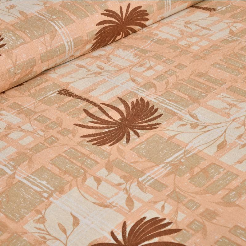 Buy Coco Tree Checkers Bedsheet - Peach Bedsheets from Vaaree