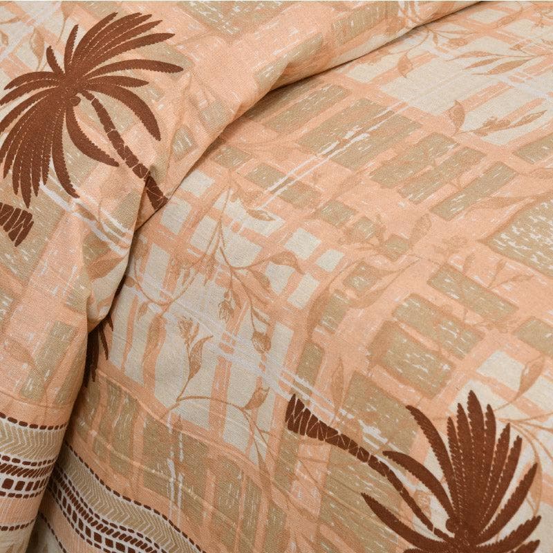 Buy Coco Tree Checkers Bedsheet - Peach Bedsheets from Vaaree