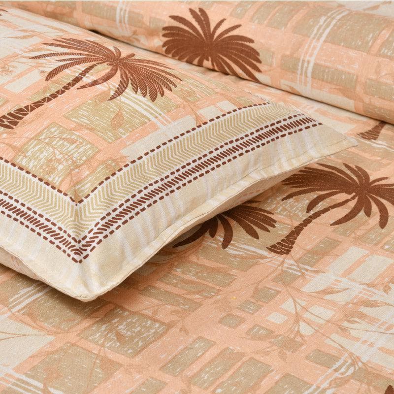 Buy Coco Tree Checkers Bedsheet - Peach Bedsheets from Vaaree