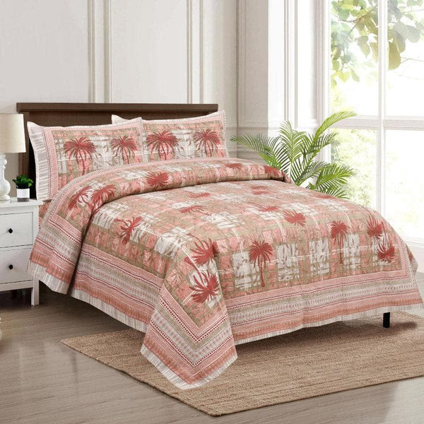 Buy Coco Tree Checkers Bedsheet - Pink Bedsheets from Vaaree