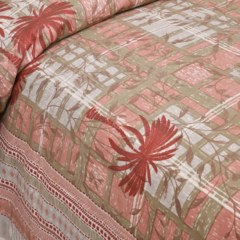 Buy Coco Tree Checkers Bedsheet - Pink Bedsheets from Vaaree