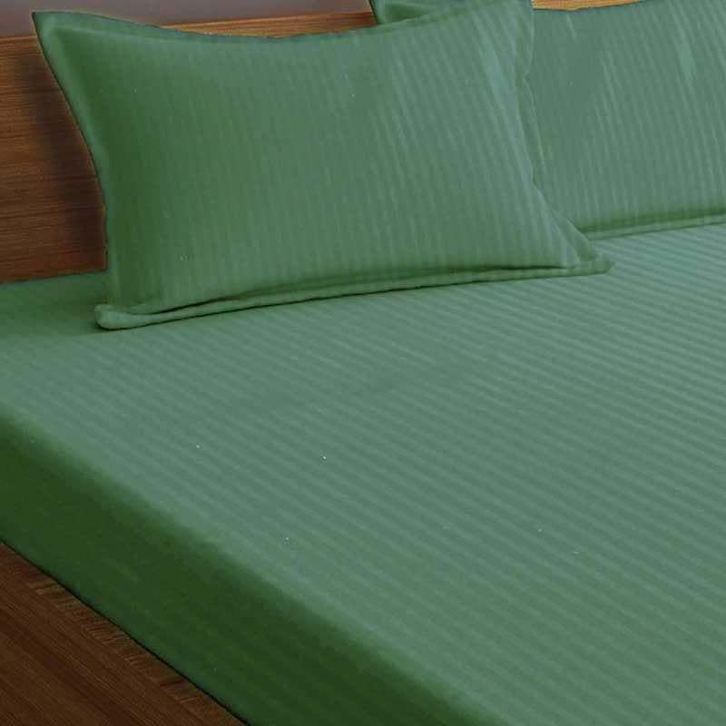 Buy Cora Stripe Bedsheet _ Green Bedsheets from Vaaree