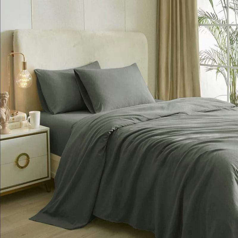 Buy Cotton Candy Bedsheet - Grey Bedsheets from Vaaree