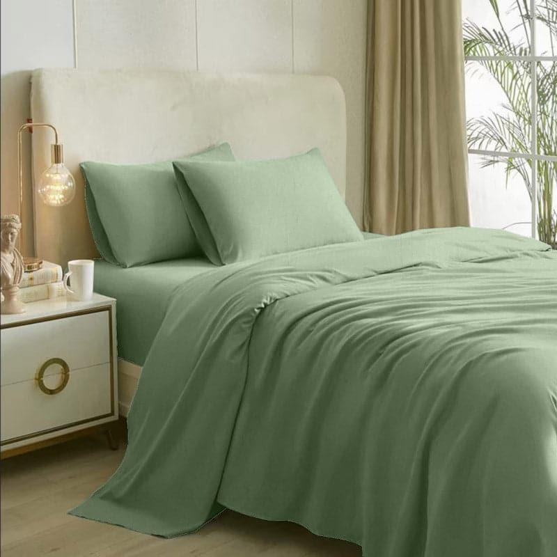 Buy Cotton Candy Bedsheet - Moss Green Bedsheets from Vaaree