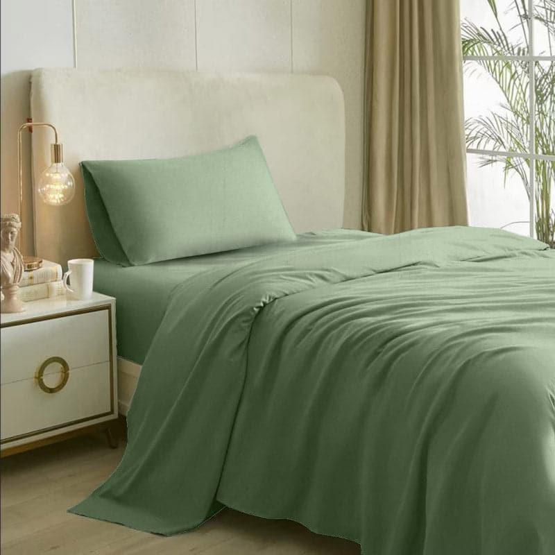 Buy Cotton Candy Bedsheet - Moss Green Bedsheets from Vaaree