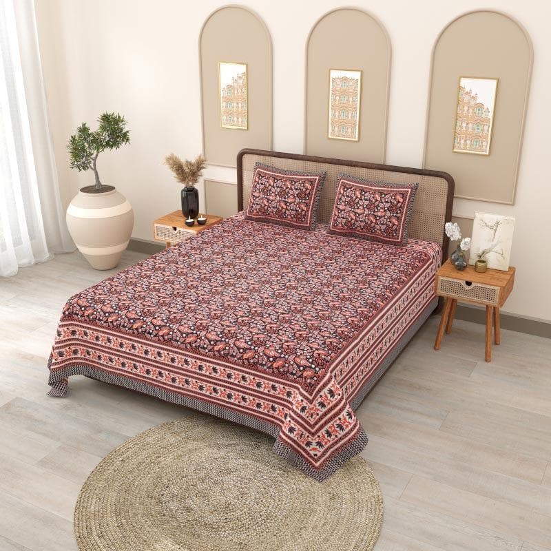 Buy Cozy Charm Bedsheet - Red Bedsheets from Vaaree