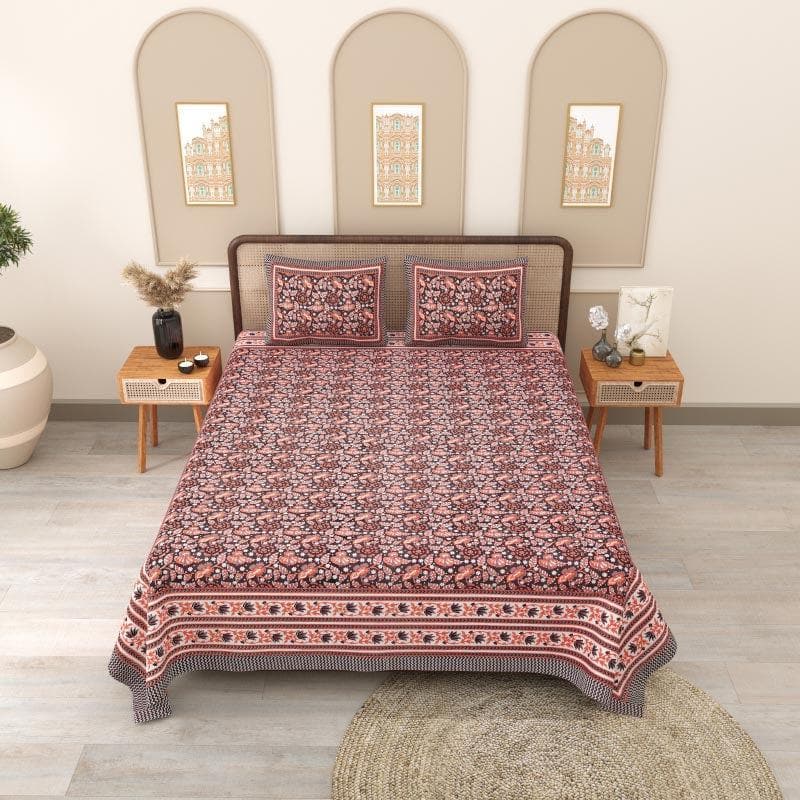 Buy Cozy Charm Bedsheet - Red Bedsheets from Vaaree