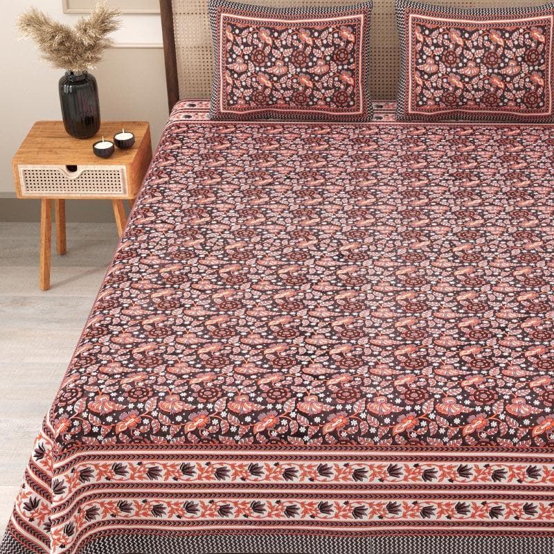 Buy Cozy Charm Bedsheet - Red Bedsheets from Vaaree