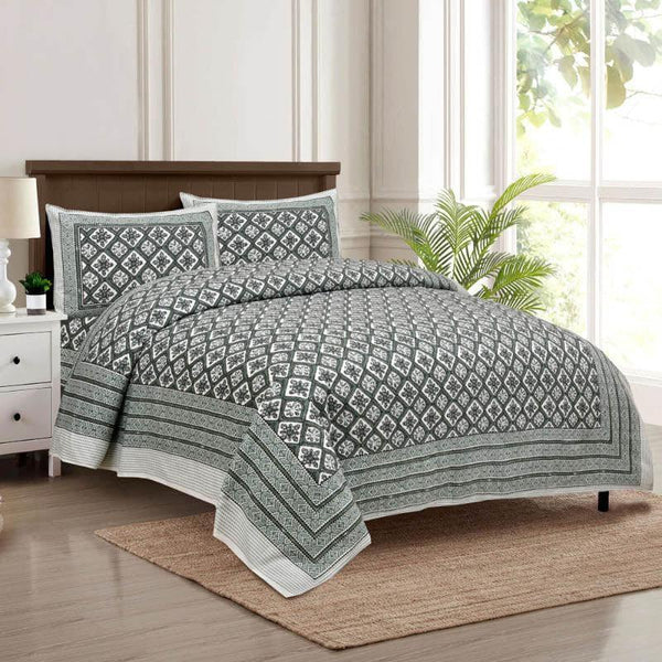 Buy Bedsheets - Cultural Kaleidoscope Bedsheet - Grey at Vaaree online