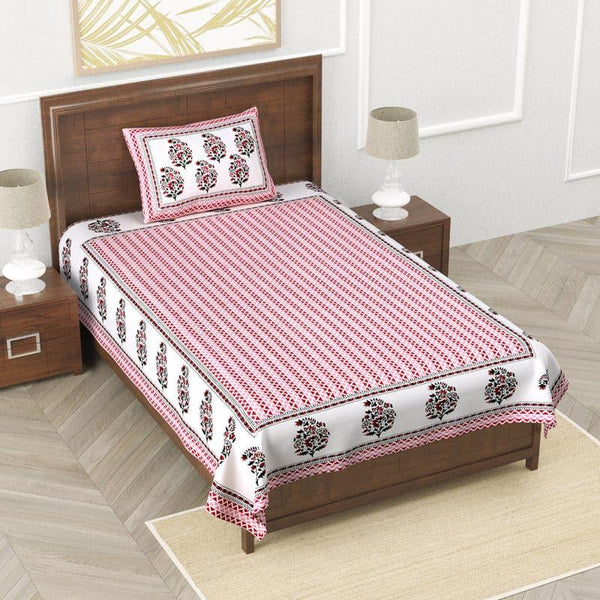 Buy Daphne Ethnic Bedsheet - Pink Bedsheets from Vaaree