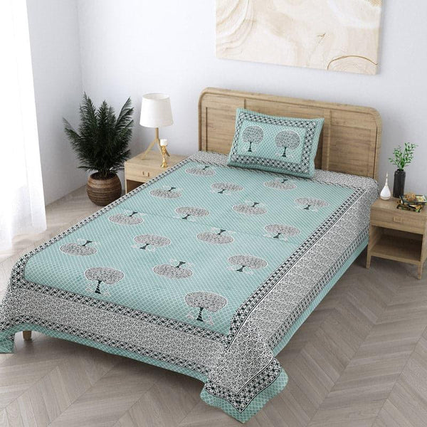 Buy Darcy Printed Bedsheet - Green Bedsheets from Vaaree