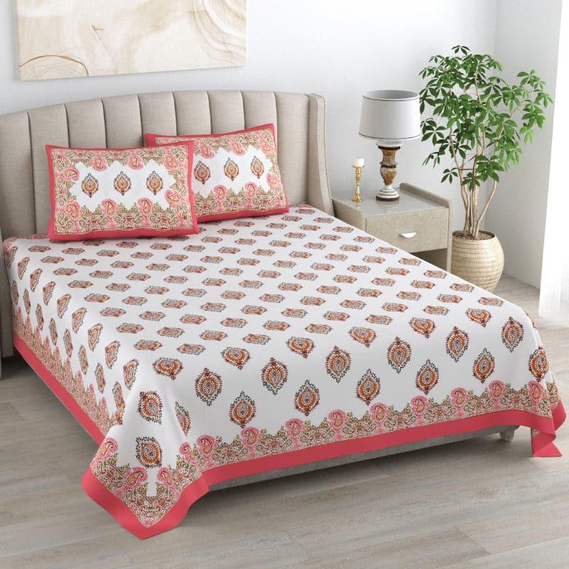 Buy Deekshika Printed Bedsheet - Pink Bedsheets from Vaaree