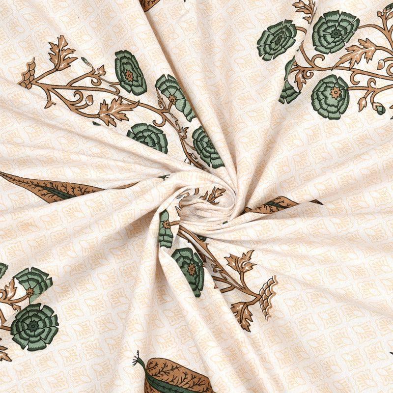 Buy Devika Ethnic Printed Bedsheet - Green Bedsheets from Vaaree