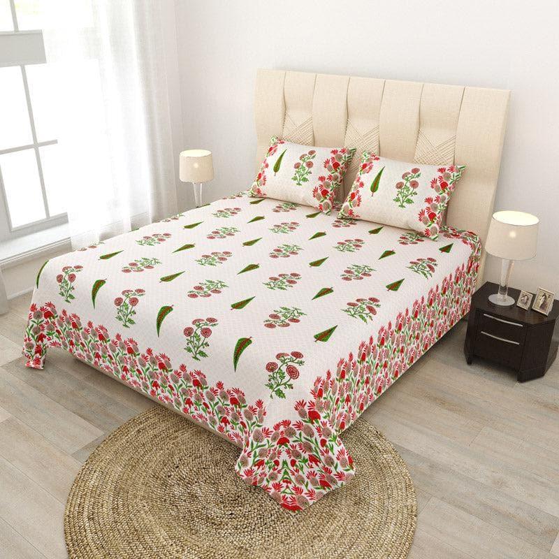 Buy Devika Ethnic Printed Bedsheet - Pink Bedsheets from Vaaree