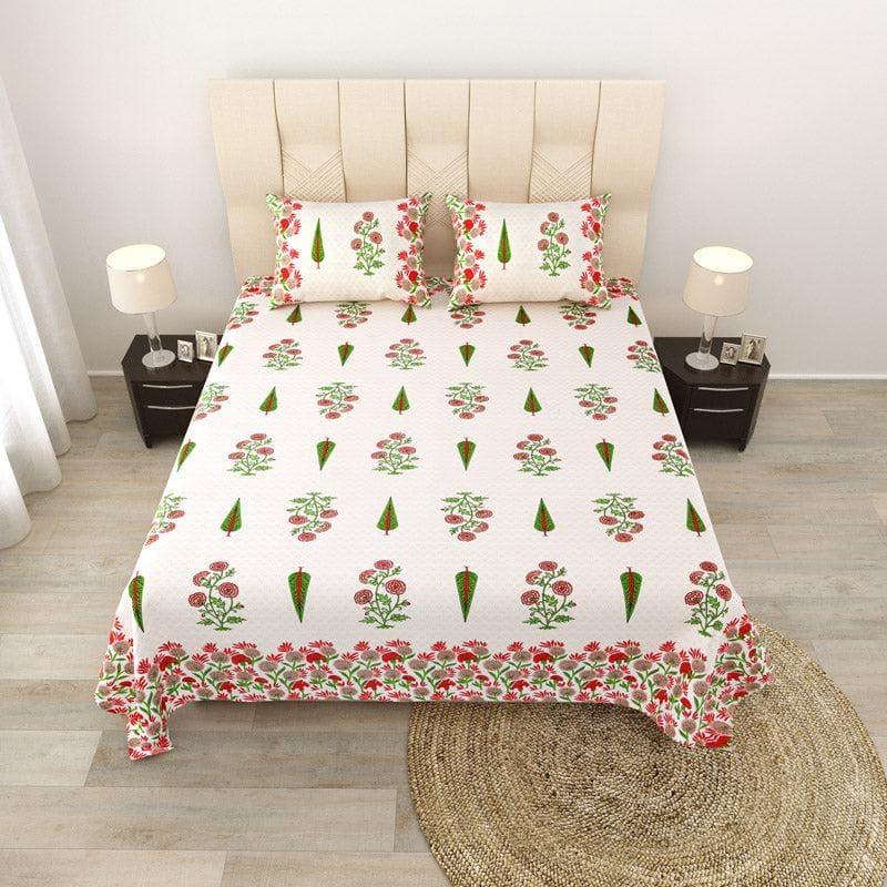 Buy Devika Ethnic Printed Bedsheet - Pink Bedsheets from Vaaree