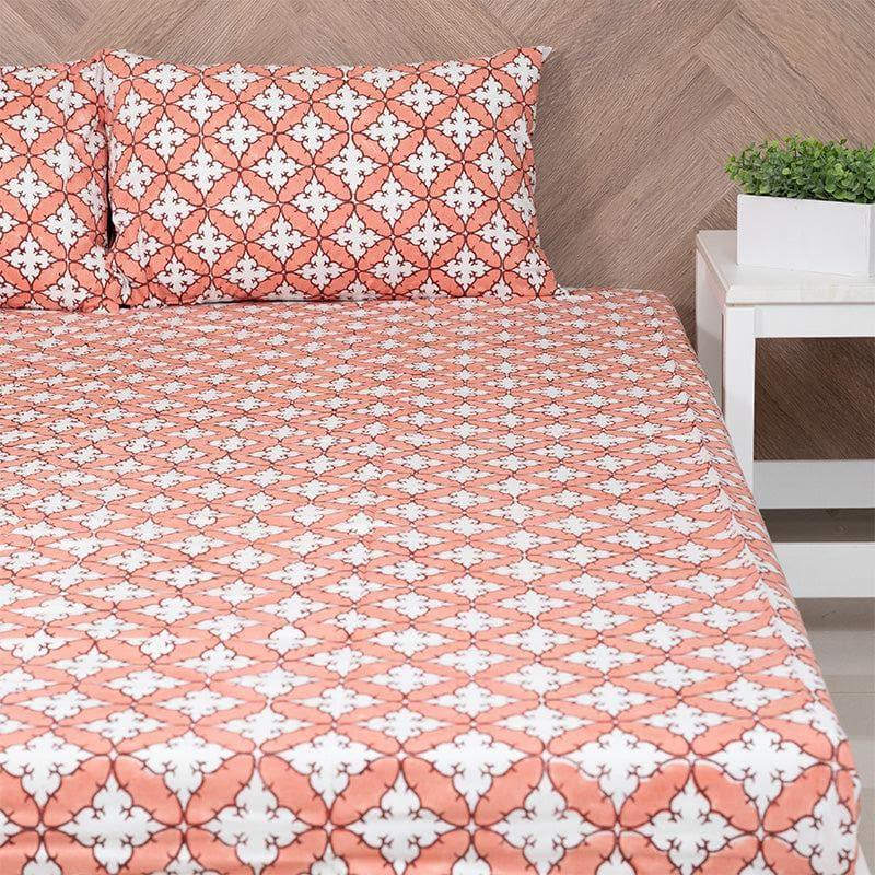 Buy Deya Ethnic Printed Bedsheet - Rust Bedsheets from Vaaree