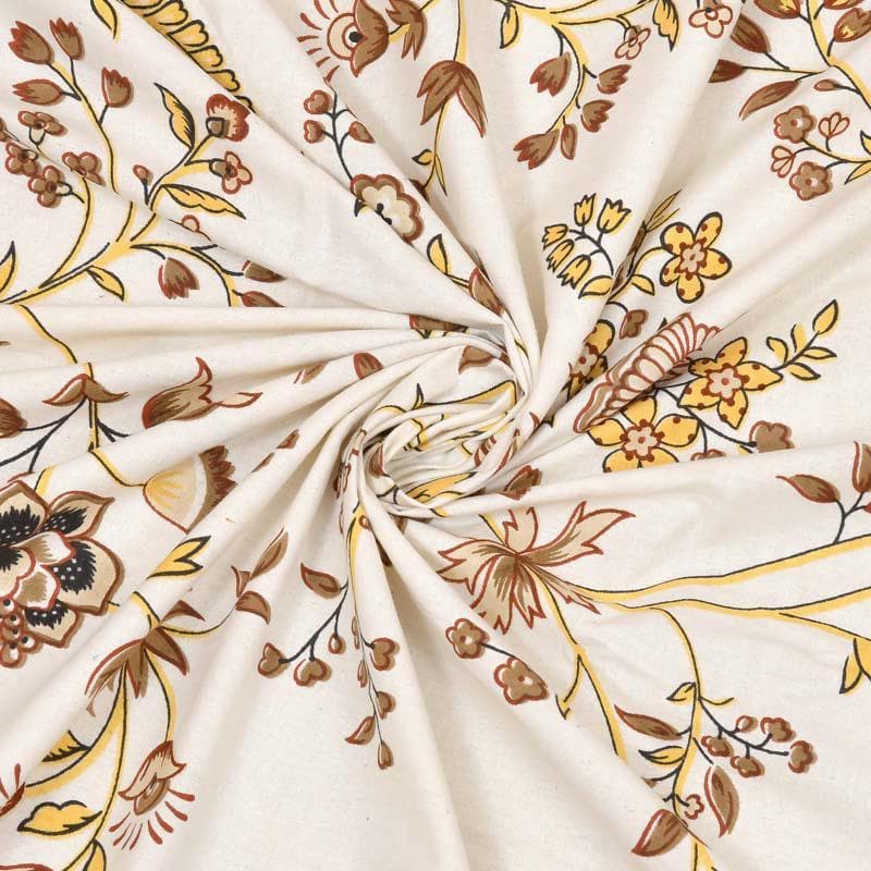 Buy Dithi Printed Bedsheet - Mustard Bedsheets from Vaaree