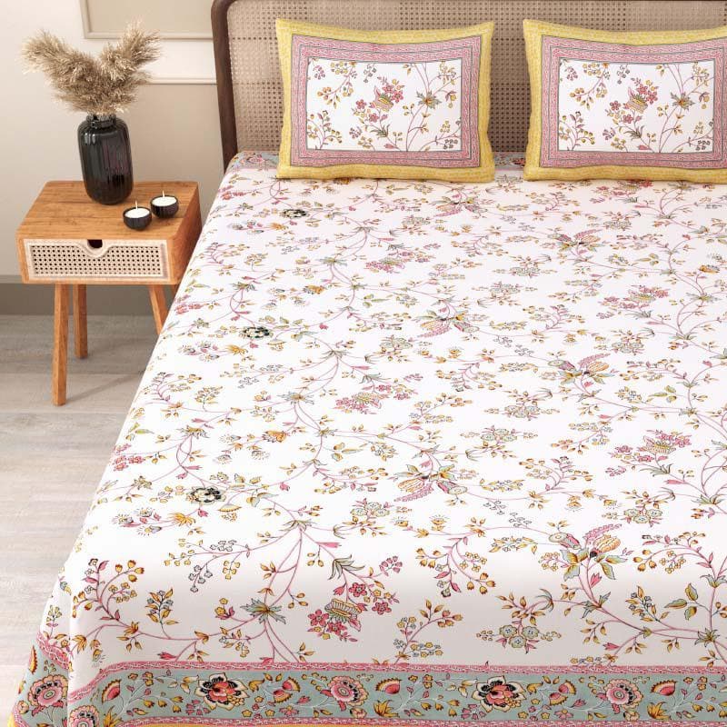 Buy Dithi Printed Bedsheet - Pink Bedsheets from Vaaree