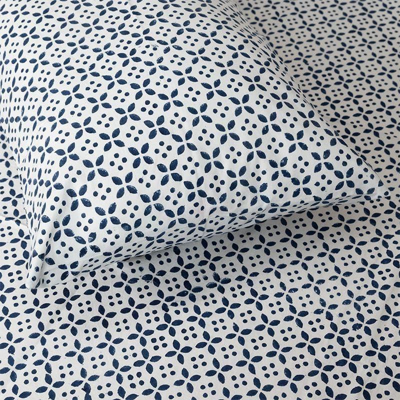 Buy Dot Dome Ethnic Printed Bedsheet - Blue Bedsheets from Vaaree