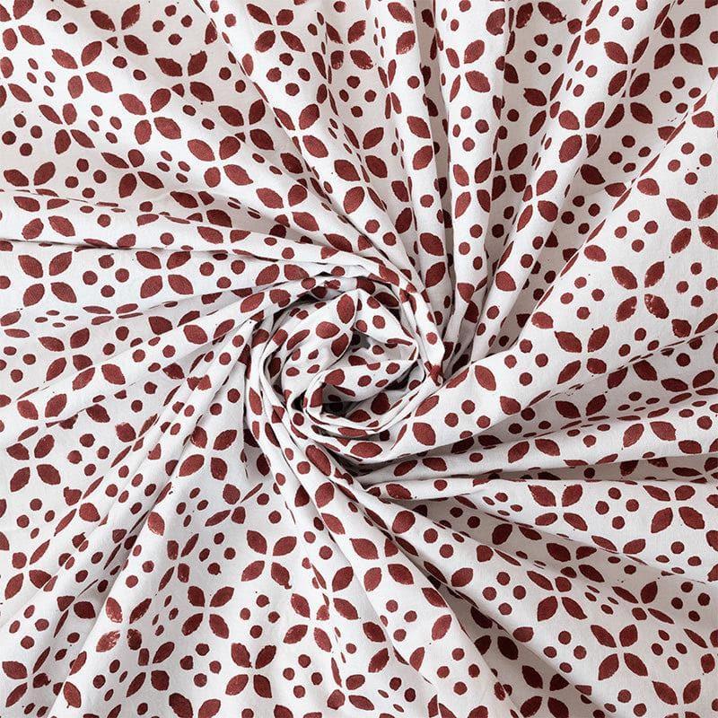 Buy Dot Dome Ethnic Printed Bedsheet - Maroon Bedsheets from Vaaree