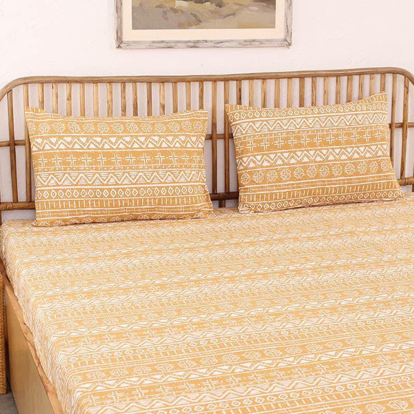 Buy Bedsheets - Dream Drift Bedsheet - Yellow at Vaaree online