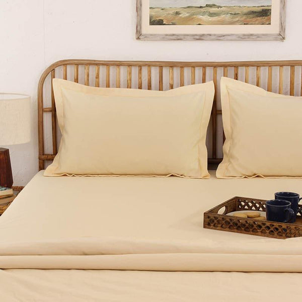 Buy Bedsheets - Dreamy Delight Bedsheet - Beige at Vaaree online