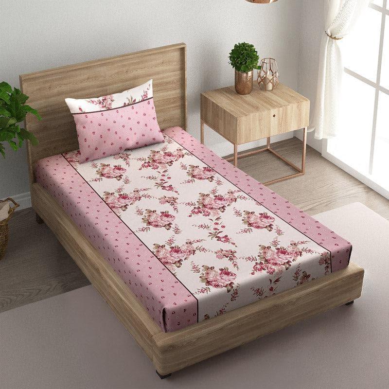 Buy Dreamy Meadow Bedsheet- Pink Bedsheets from Vaaree