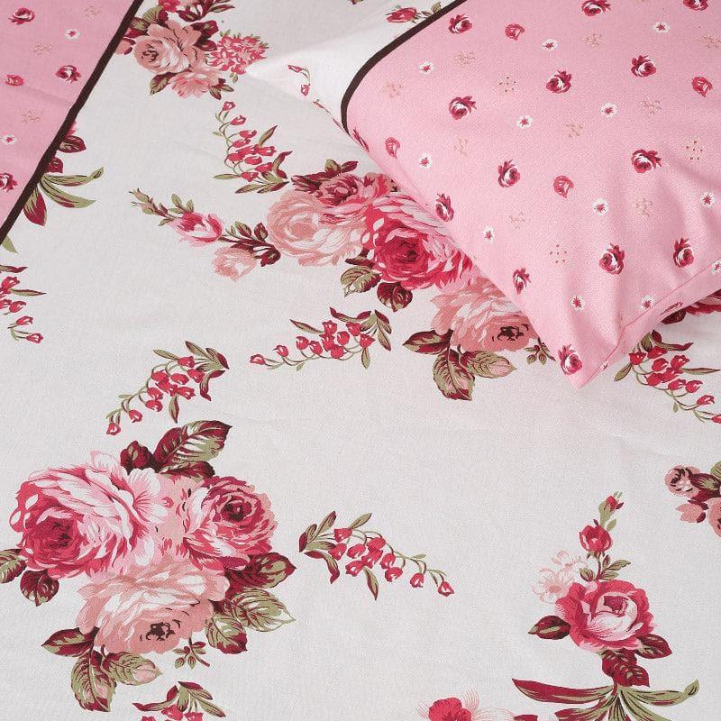 Buy Dreamy Meadow Bedsheet- Pink Bedsheets from Vaaree