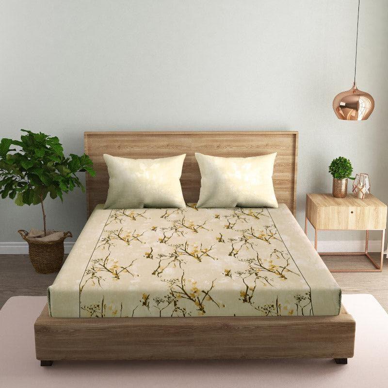 Buy Dreamy Meadow Bedsheet- Yellow Bedsheets from Vaaree