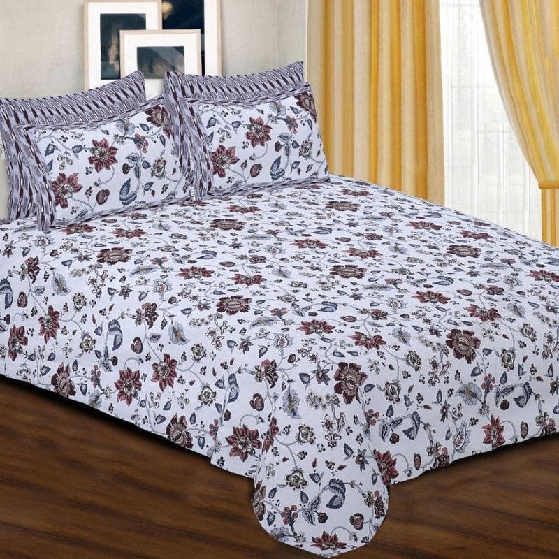 Buy Dusty Rose Floret Bedsheet Bedsheets from Vaaree