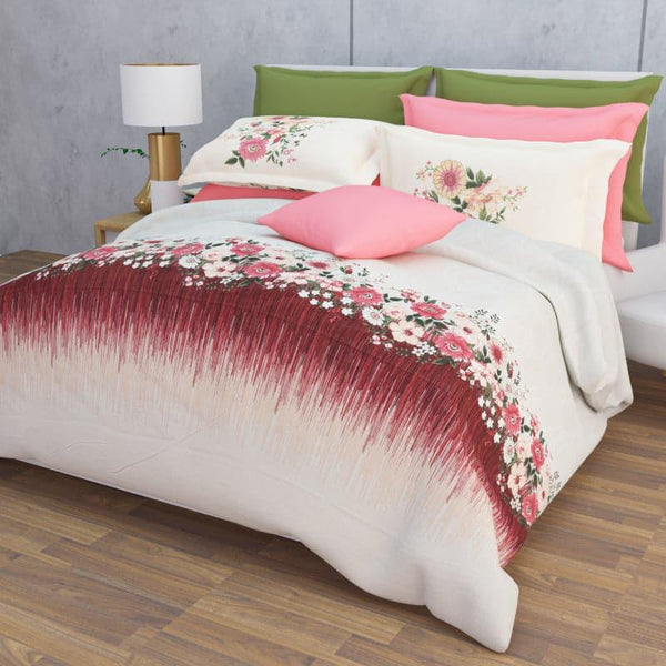 Buy Eira Floral Bedsheet - Red Bedsheets from Vaaree