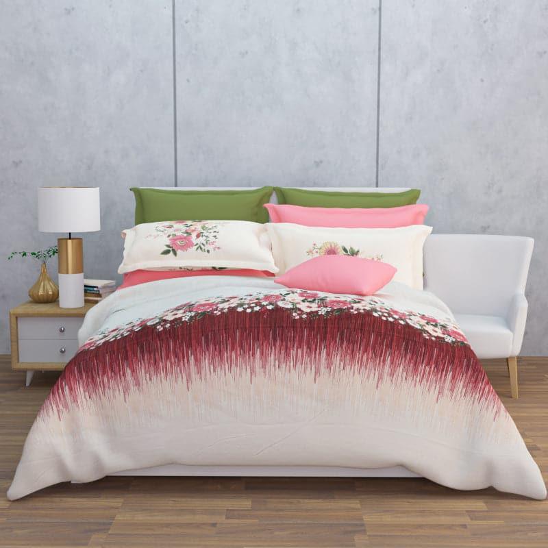 Buy Eira Floral Bedsheet - Red Bedsheets from Vaaree