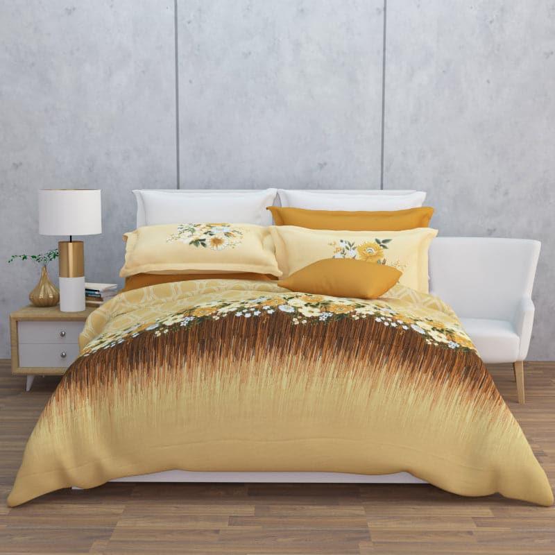 Buy Eira Floral Bedsheet - Yellow Bedsheets from Vaaree