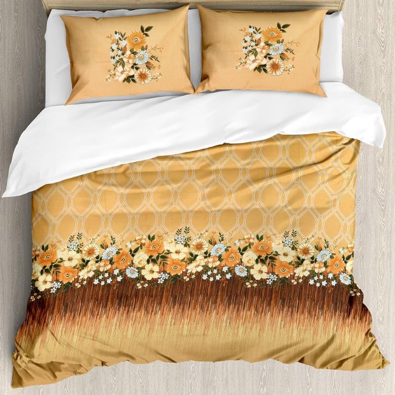 Buy Eira Floral Bedsheet - Yellow Bedsheets from Vaaree