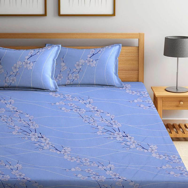 Bedsheets - Elle Bloom Bedsheet - Blue