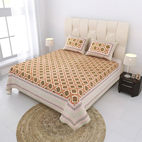 Buy Elsie Printed Bedsheet - Brown Bedsheets from Vaaree