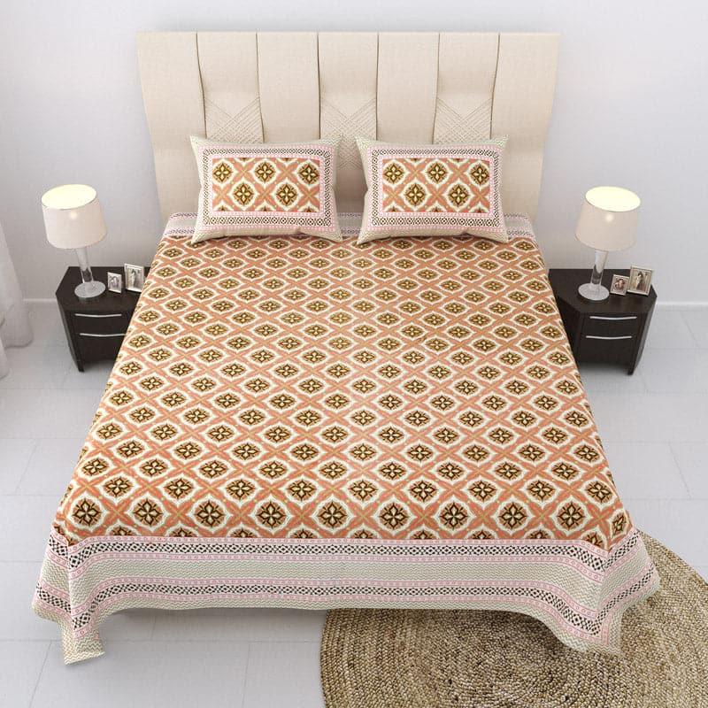 Buy Elsie Printed Bedsheet - Brown Bedsheets from Vaaree