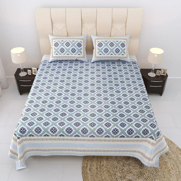 Buy Elsie Printed Bedsheet - Grey Bedsheets from Vaaree