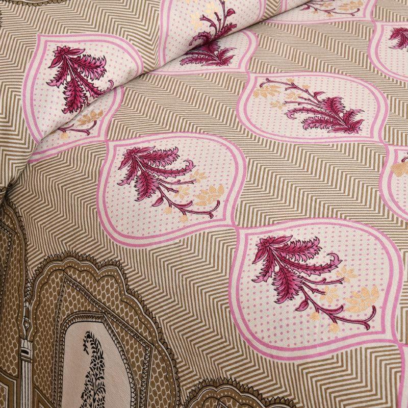 Buy Ethnic Ashva Bedsheet - Beige Bedsheets from Vaaree