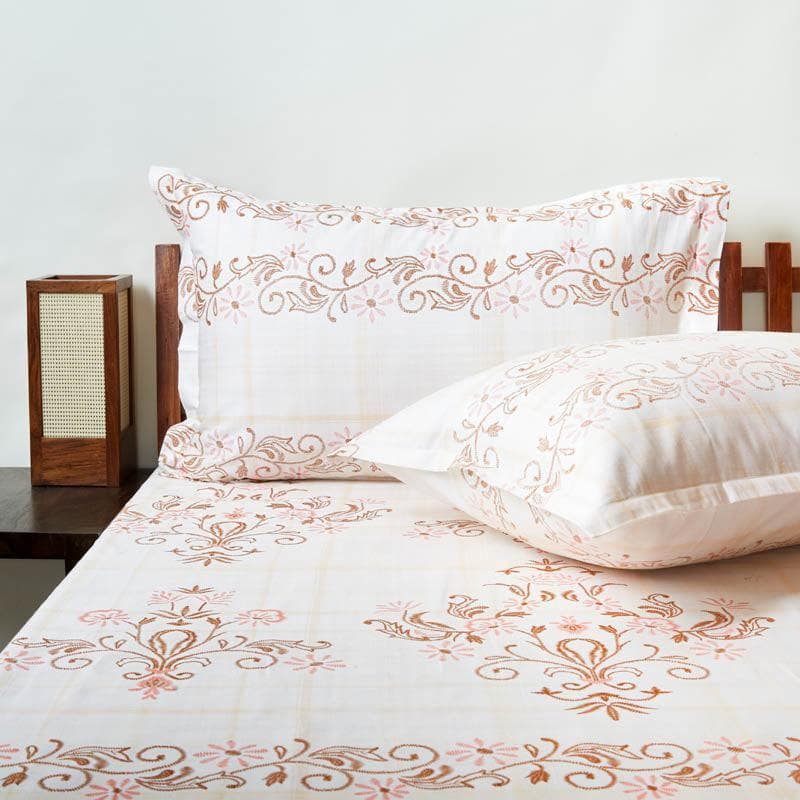 Buy Ethnic Charms Bedsheet - Pink Bedsheets from Vaaree