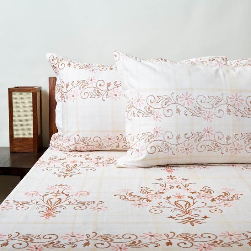 Buy Ethnic Charms Bedsheet - Pink Bedsheets from Vaaree