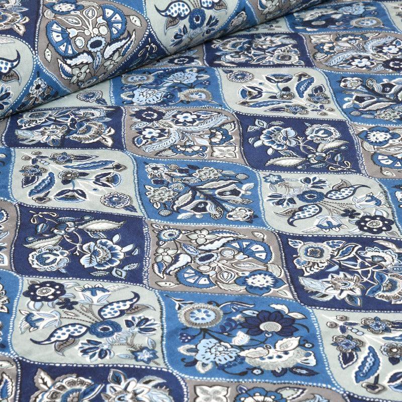 Bedsheets - Ethnic Nirmala Bedsheet - Blue