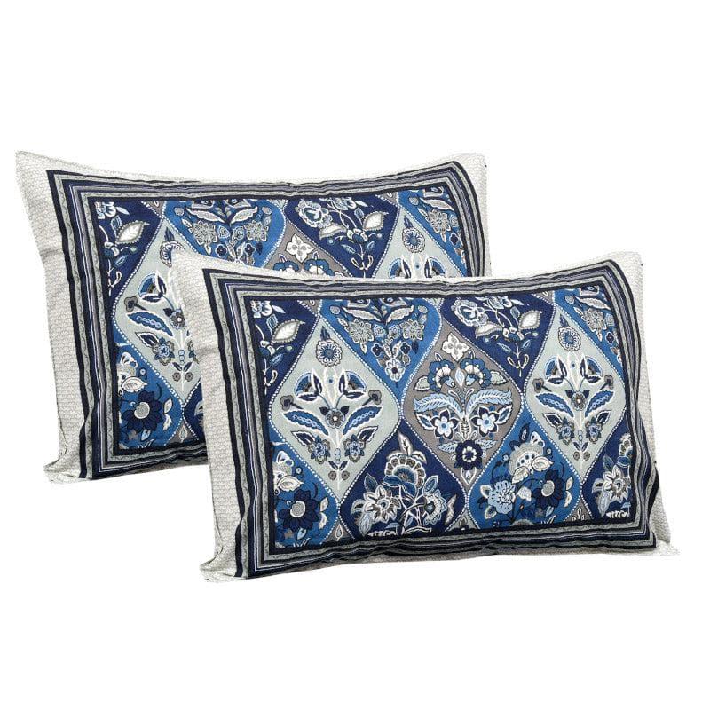 Bedsheets - Ethnic Nirmala Bedsheet - Blue