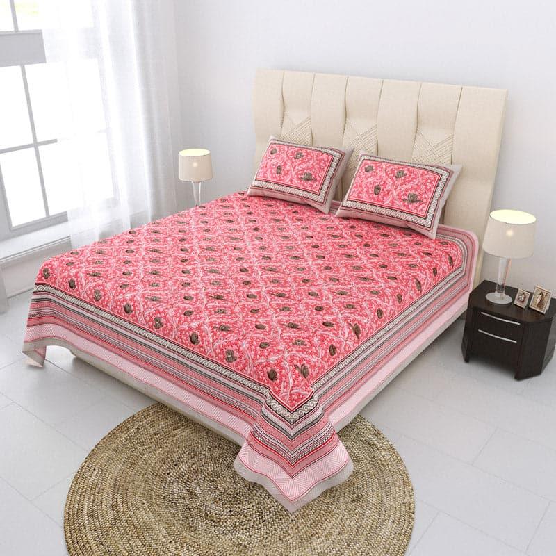 Buy Evangeline Printed Bedsheet - Pink Bedsheets from Vaaree