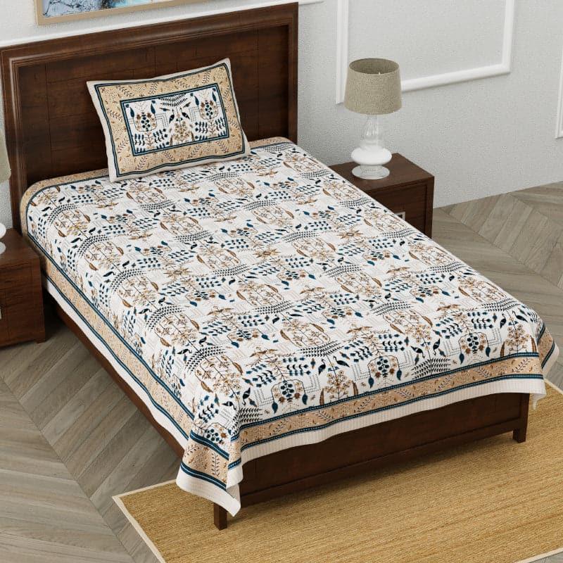 Buy Evie Printed Bedsheet - Brown Bedsheets from Vaaree