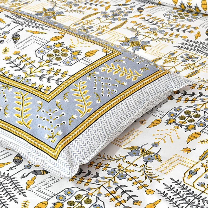 Buy Evie Printed Bedsheet - Yellow Bedsheets from Vaaree