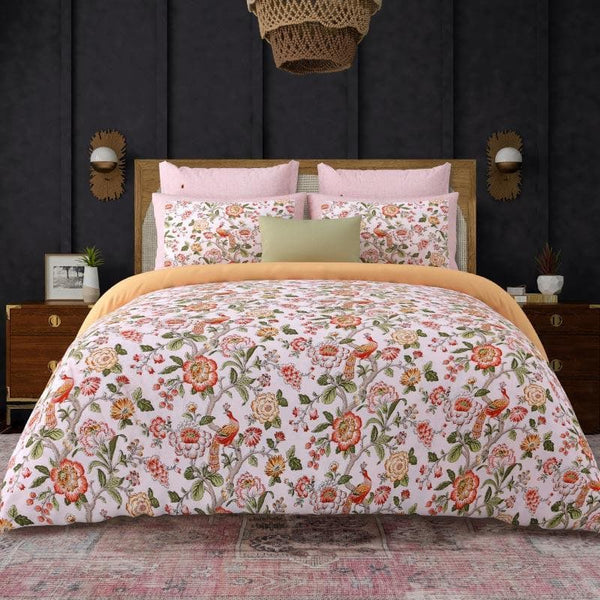 Buy Feathered Petals Bedsheet - Pink Bedsheets from Vaaree