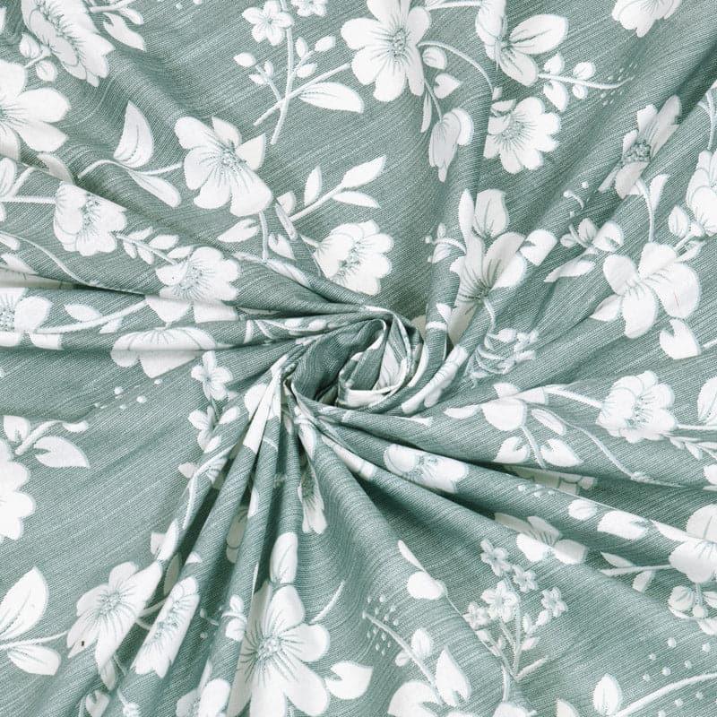 Bedsheets - Flemi Floral Bedsheet - Aqua