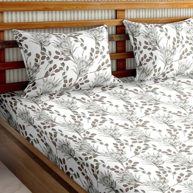 Buy Floral Fantasia Bedsheet - Brown Bedsheets from Vaaree