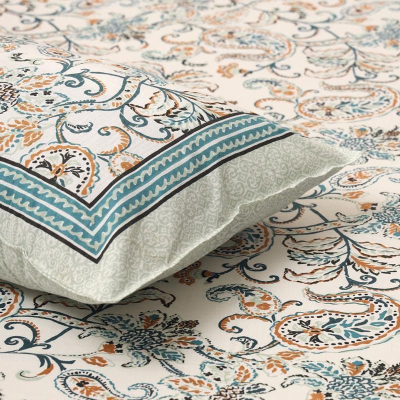 Buy Floral Flush Bedsheet - Blue Bedsheets from Vaaree